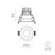 Spot Exterior/Baie Incastrat Kidal E377100NDT ACB LED, Negru, Spania