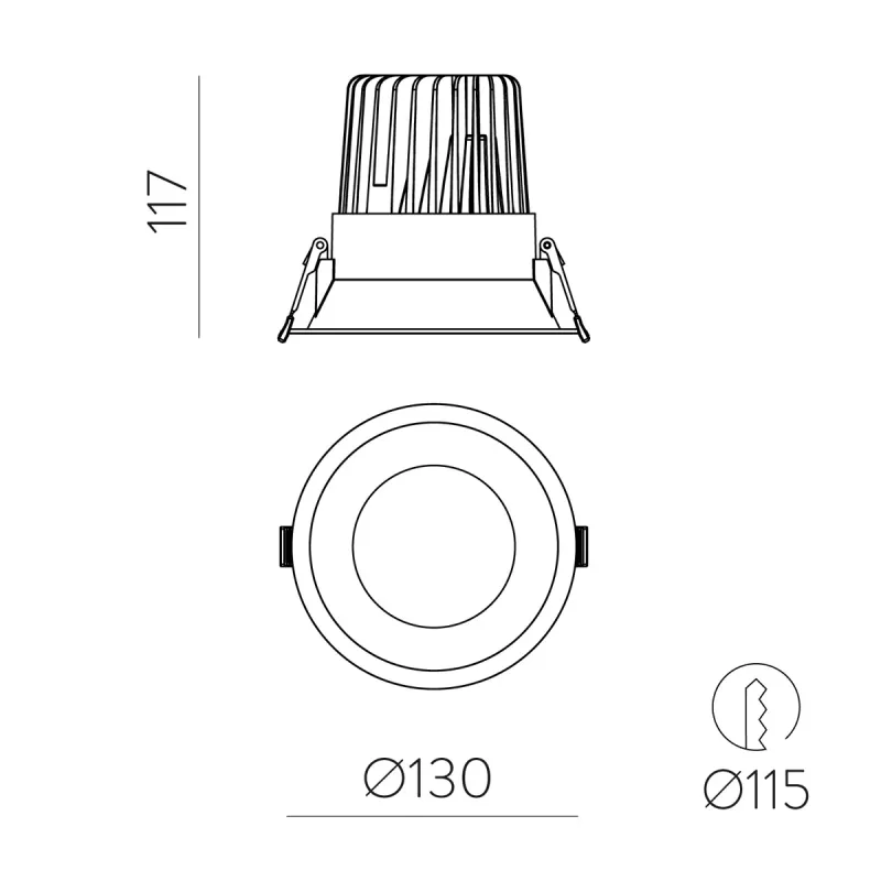 Spot Exterior/Baie Incastrat Kidal E3771310BDP ACB LED, Alb, Spania