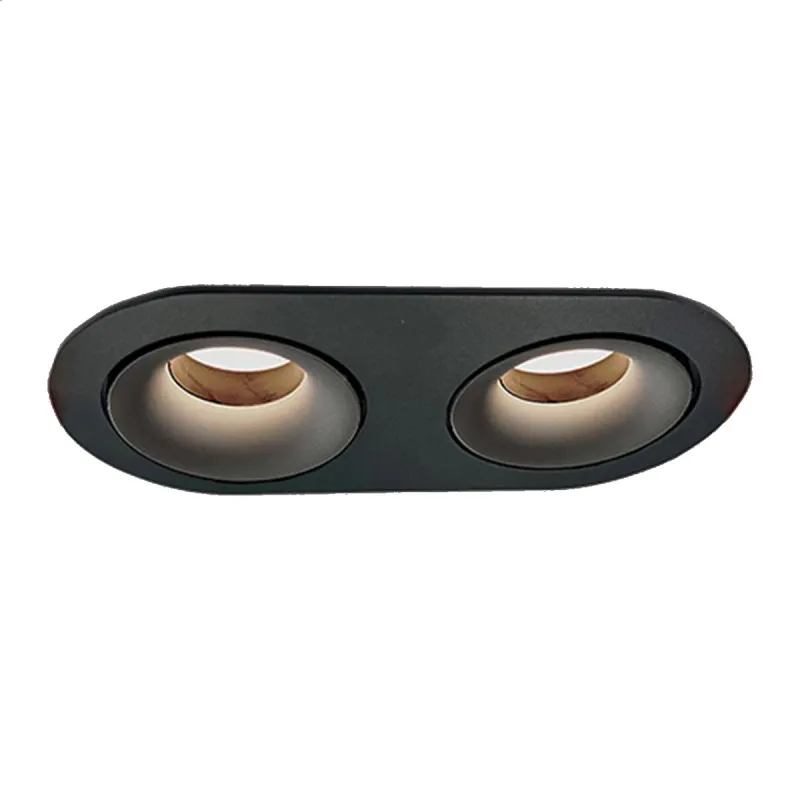 Spot Incastrat Musca E3947180N ACB GU10, Negru, Spania