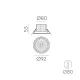 Spot Incastrat Baie Safe E3985000BDT ACB LED, Alb, Spania