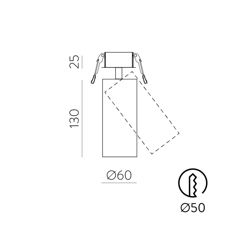 Spot Incastrat Pipe E3986000NDP ACB LED, Negru, Spania