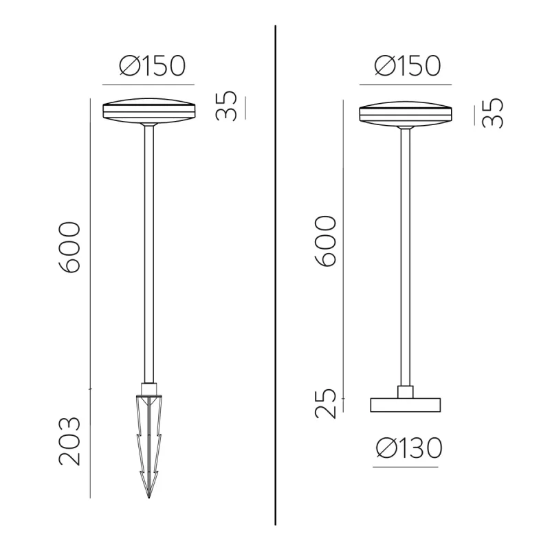 Stalp Shedir H2076000GR ACB LED, Antracit, Spania