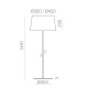 Lampadar Stilo H8202080B ACB E27, Alb, Spania