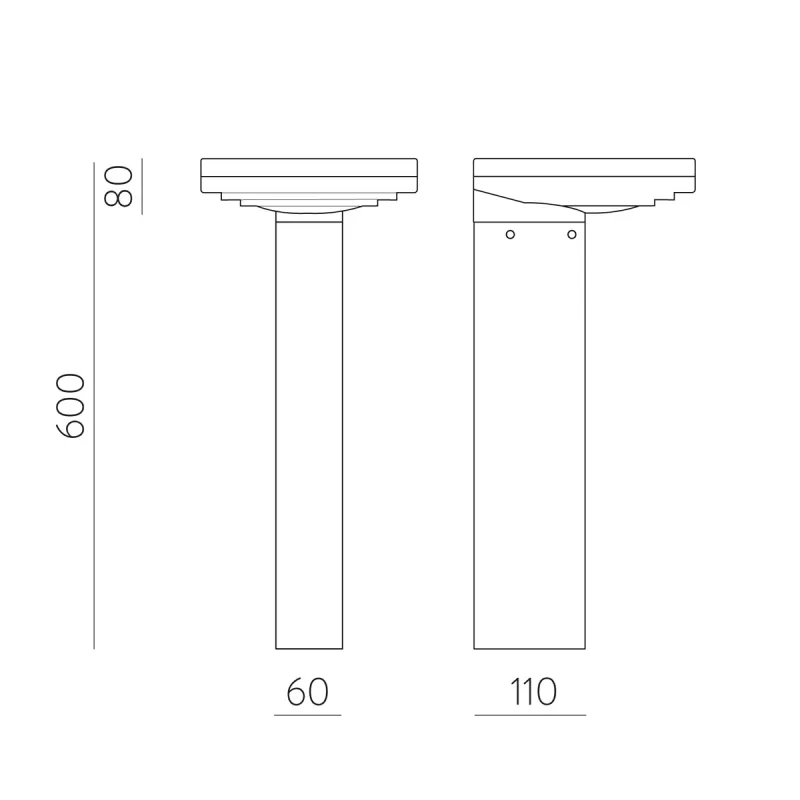 Stalp Solar Gloss HS2074000N ACB LED, Antracit, Spania