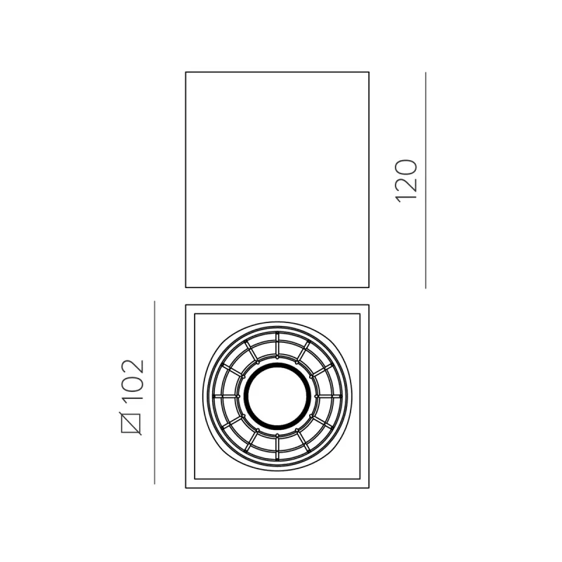 Plafoniera Exterior Perseo P2077000GR ACB LED, Gri, Spania