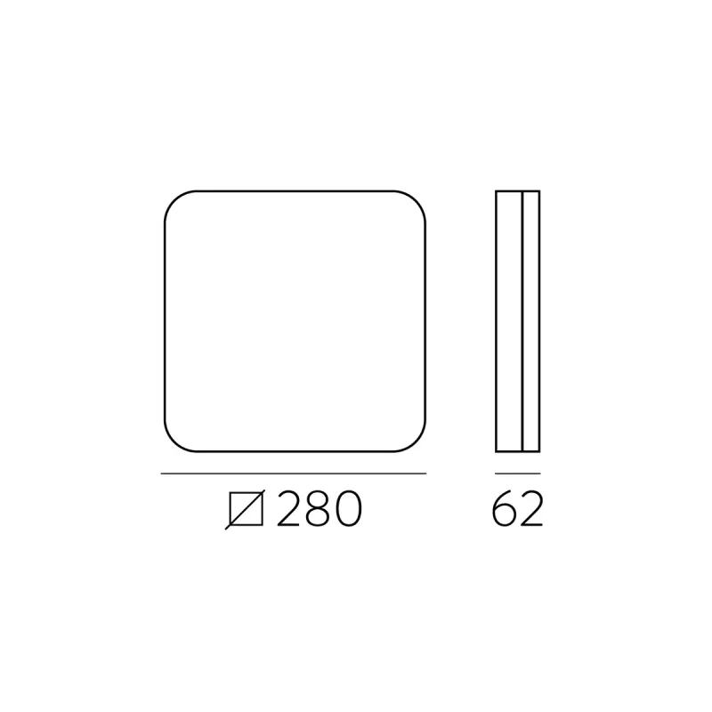 Plafoniera Baie Square P351213BMS ACB LED, Alb, Spania