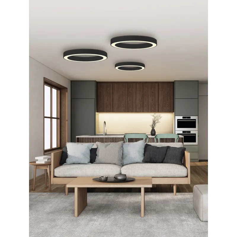 Plafoniera Aliso P3742071NDT ACB LED, Negru, Spania