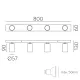 Lustra Spot Gina P3874R40N ACB GU10, Negru, Spania