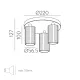 Lustra Spot Modrian P3951280N ACB GU10, Negru, Spania