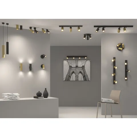 Lustra Spot Modrian P3951280N ACB GU10, Negru, Spania