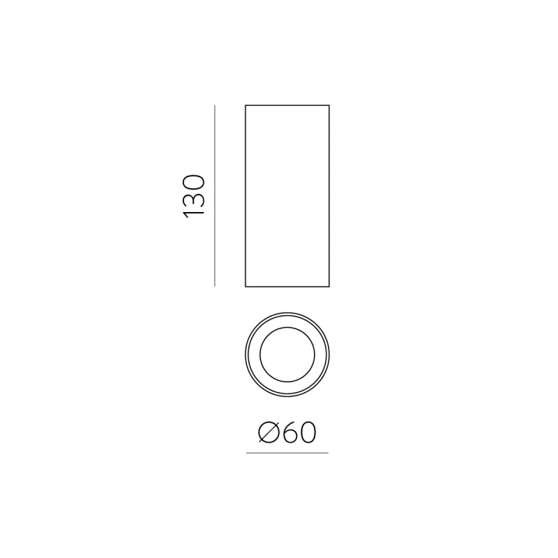 Spot Aplicat Pipe P3986000NDP ACB LED, Negru, Spania