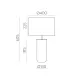 Veioza Lindana S8194N ACB E27, Negru, Spania