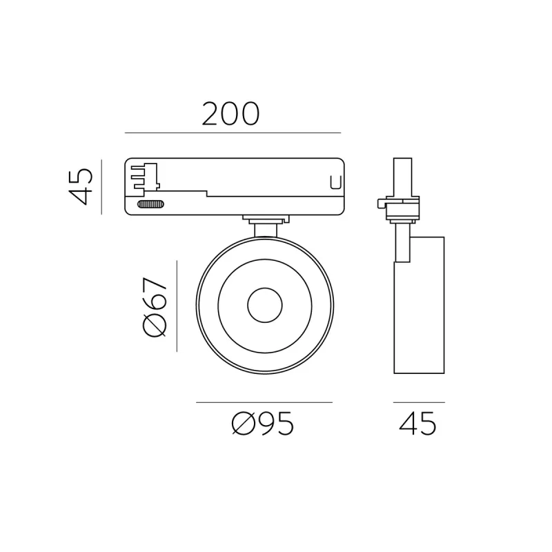 Downlight sina 1 Faza Mako T384310N ACB LED, Negru, Spania