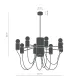 Candelabru ANA 8944 Amplex,  Negru, Polonia.