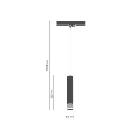 Pendul Pe Sina EIDO 8276(0350) Amplex, GU10, Negru, Polonia