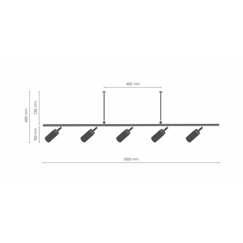 Lustra Tip Spot HUSA 8340(0296) Amplex, GU10, Alb, Polonia