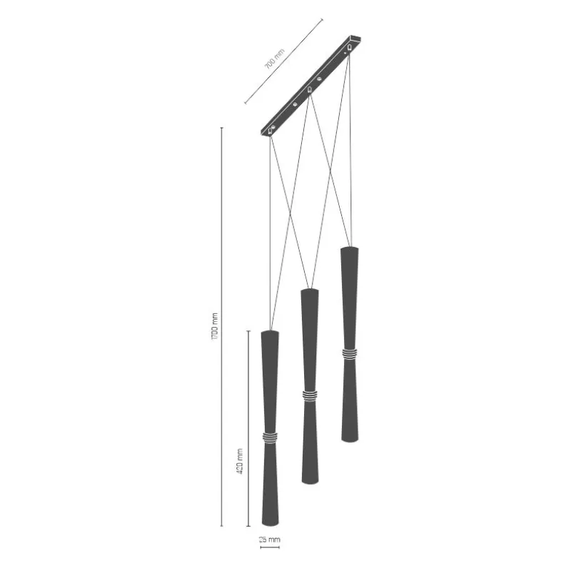 Suspensie LINO 8855 Amplex,  Negru, Polonia