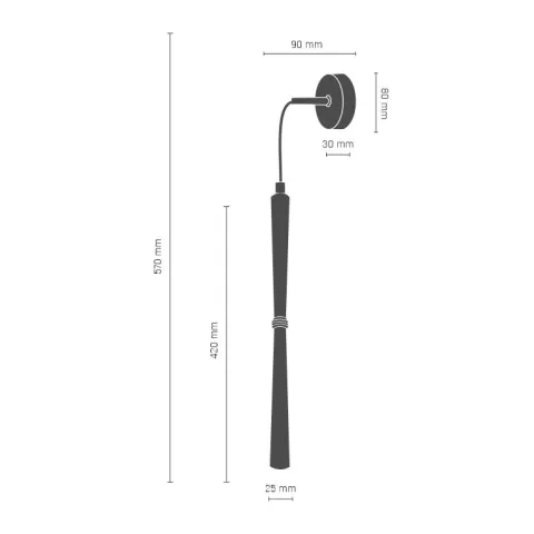 Aplica LINO 8859 Amplex,  Negru, Polonia