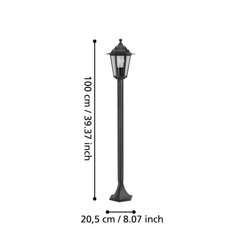Stâlp 22144 Stâlp Laterna 4 E27 Ip44 22144 Eglo, Minimalist, E27, Negru