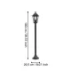 Stâlp 22144 Stâlp Laterna 4 E27 Ip44 22144 Eglo, Minimalist, E27, Negru