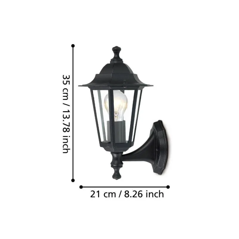 Aplica Exterior 22468 Aplică Laterna 4 E27 Ip44 22468 Eglo, Minimalist, E27, Negru