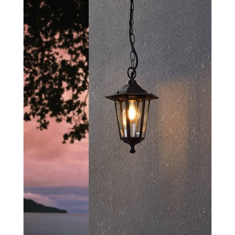 Pendul Exterior 22471 Pendul Laterna 4 E27 Ip44 22471 Eglo, Minimalist, E27, Negru
