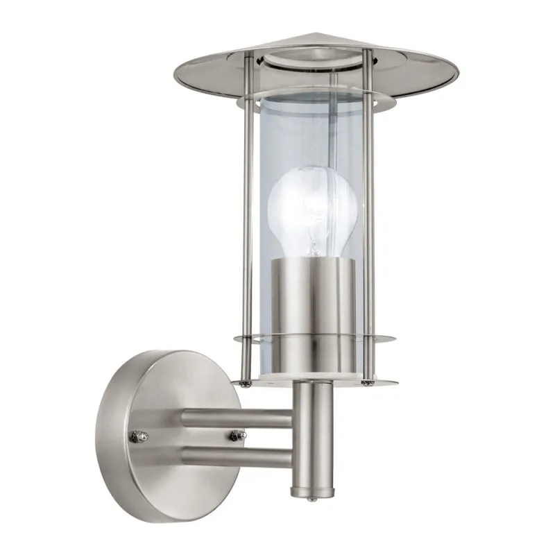 Aplica Exterior Eglo Lisio 30184, E27 1X60W Ip44, Sticla, Inox