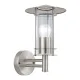 Aplica Exterior Eglo Lisio 30184, E27 1X60W Ip44, Sticla, Inox