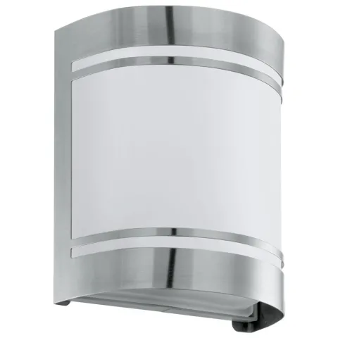 Aplica Exterior Eglo Cerno 30191, E27 1X40W Ip44, Sticla Satinata, Inox