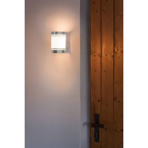 Aplica Exterior Eglo Cerno 30191, E27 1X40W Ip44, Sticla Satinata, Inox