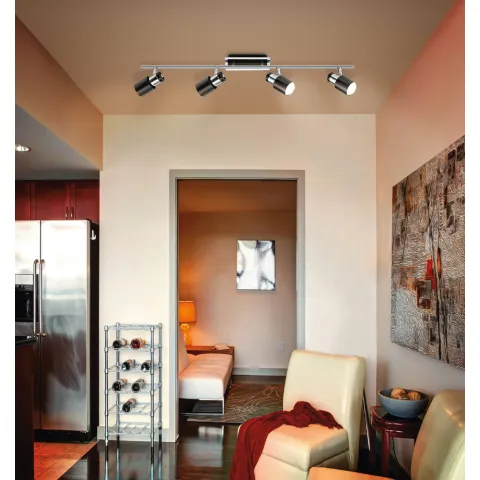 Plafoniera Eglo Davida 1 30835, Gu10 4X5W, Otel, Nichel Nero