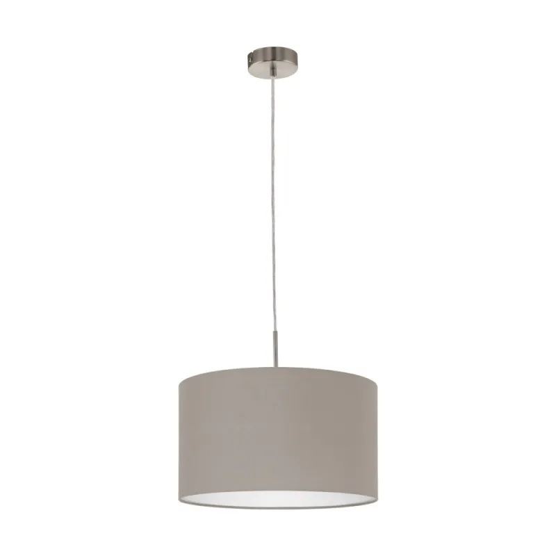 Pendul Eglo Pasteri 31572, E27 1X60W Ø380Mm, Gri Maroniu
