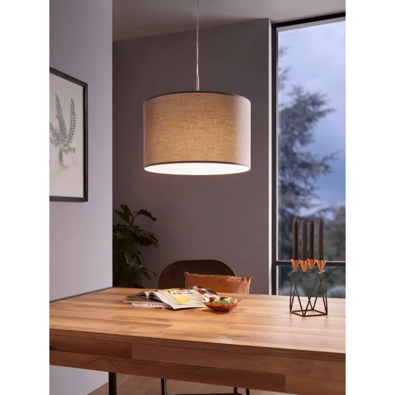 Pendul Eglo Pasteri 31573, E27 1X60W Ø380Mm, Gri