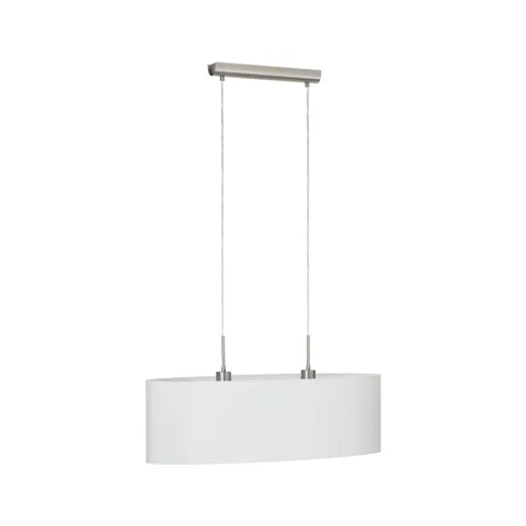 Suspensie Eglo Pasteri 31579, E27 2X60W, Textil, Alb