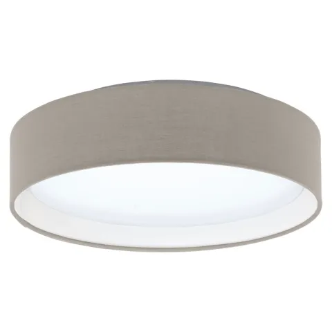Plafoniera Eglo Pasteri 31589, Led 11W 950Lm 3000K Ø320Mm, Textil, Gri Maroniu