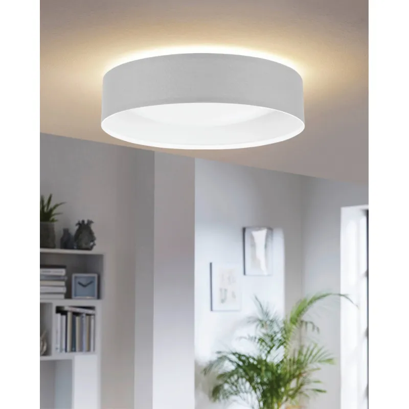 Plafoniera Eglo Pasteri 31592, Led 11W 950Lm 3000K Ø320Mm, Textil, Gri