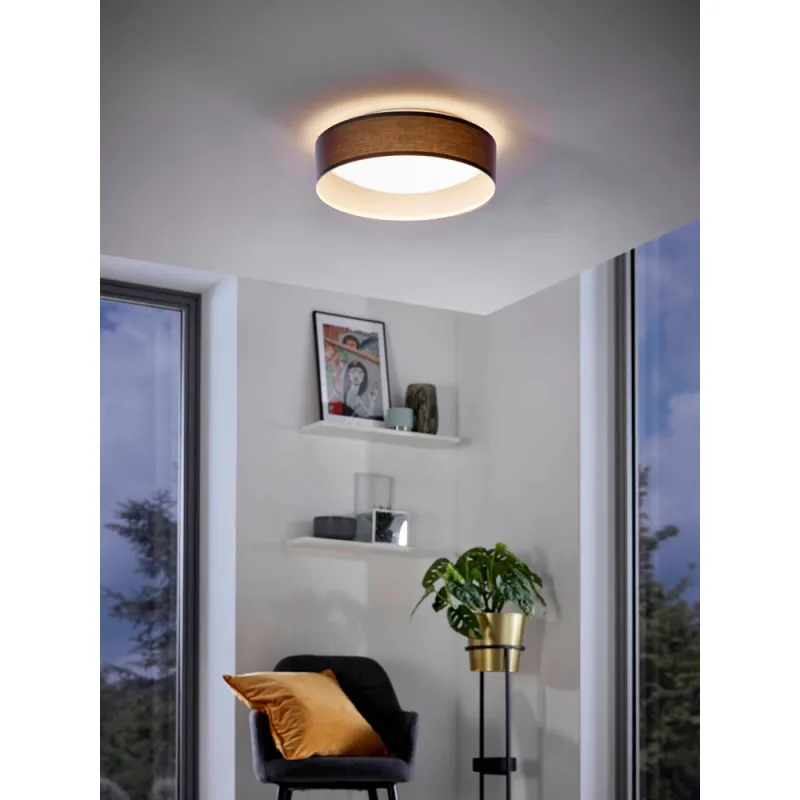 Plafoniera Eglo Pasteri 31592, Led 11W 950Lm 3000K Ø320Mm, Textil, Gri
