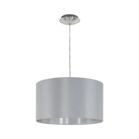 Pendul Eglo Maserlo 31601, E27 1X60W Ø380Mm, Argintiu, Gri