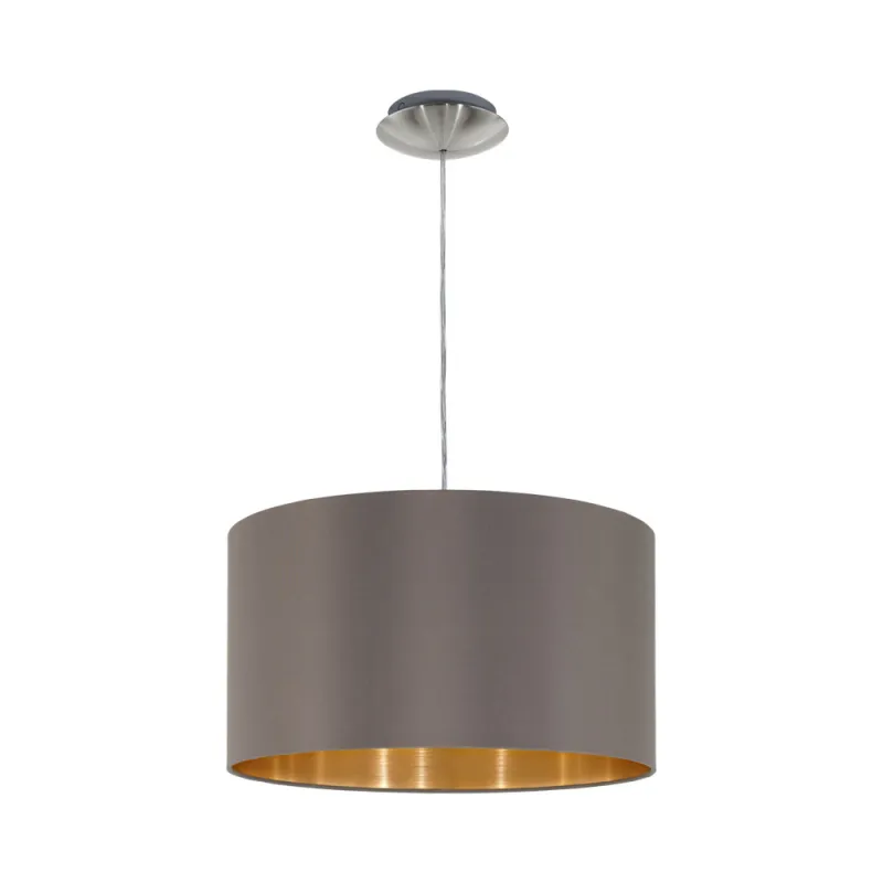 Pendul Eglo Maserlo 31603, E27 1X60W Ø380Mm, Auriu, Cappuccino