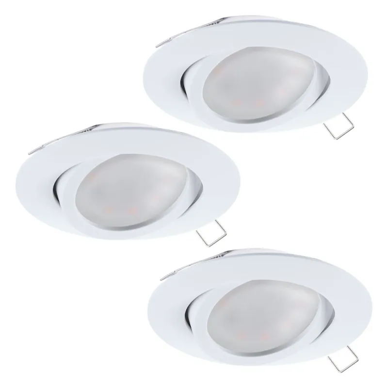 Set 3 Spoturi Incastrate Eglo Tedo 31683, Gu10 3X5W Ø80Mm