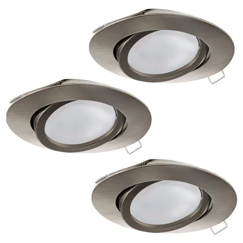 Set 3 Spoturi Incastrate Eglo Tedo 31689, Gu10 3X5W Ø80Mm