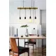 Suspensie Vintage Eglo Townshend 32916, E27 4X60W, Lemn, Maro, Negru