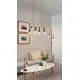 Suspensie Vintage Eglo Townshend 32916, E27 4X60W, Lemn, Maro, Negru