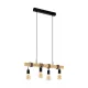 Suspensie Vintage Eglo Townshend 32916, E27 4X60W, Lemn, Maro, Negru