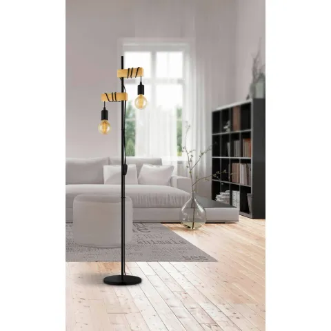 Lampadar Vintage Eglo Townshend 32919, E27 2X10W  H1665Mm