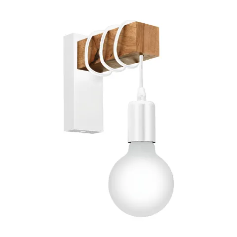 Aplica Vintage Eglo Townshend 33162, E27 1X10W, Lemn, Maro