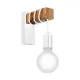 Aplica Vintage Eglo Townshend 33162, E27 1X10W, Lemn, Maro
