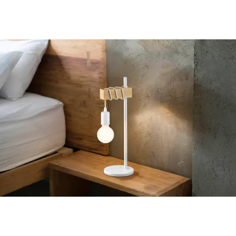 Veioza Vintage Eglo Townshend 33163, E27 1X10W, Lemn, Maro