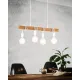 Suspensie Vintage Eglo Townshend 33164, E27 4X60W, Lemn, Maro