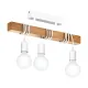 Plafoniera Vintage Eglo Townshend 33166, E27 3X60W, Lemn, Maro